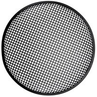 18" Waffle Style Black Steel Speaker Grille with Rubber Edge